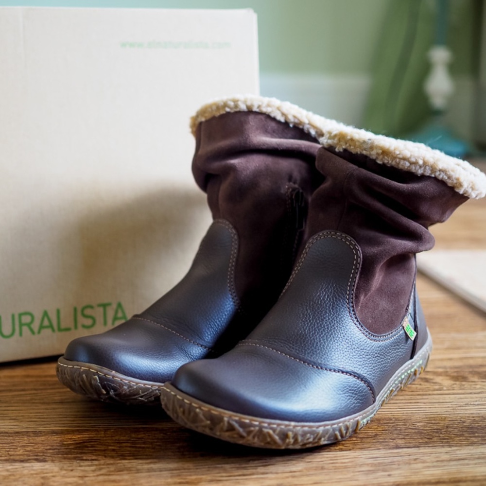 NIB El Naturalista 38 Brown Leather Ankle Boots